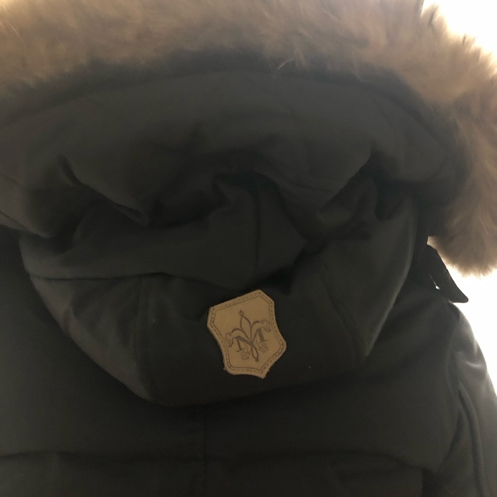 Mackage Black Jacket with Brown Fur Trim - Picture 6 of 8